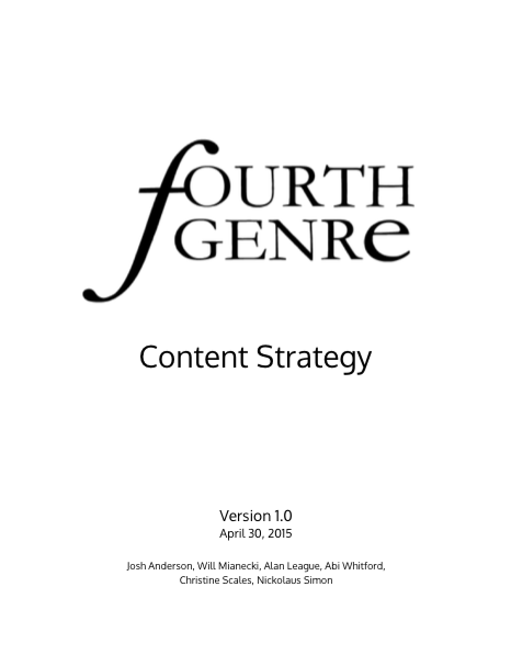 Fourth Genre Strategy Cover