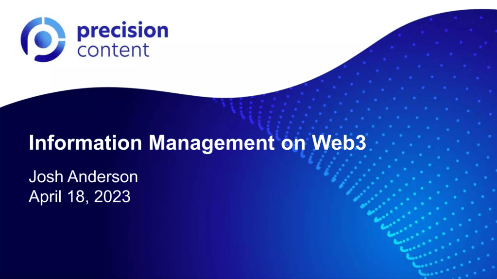 Information Management on&nbsp;Web3
